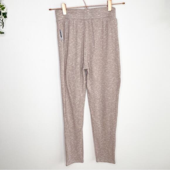 GYMSHARK Slounge Pants in Taupe Marled Size Small - Picture 7 of 8
